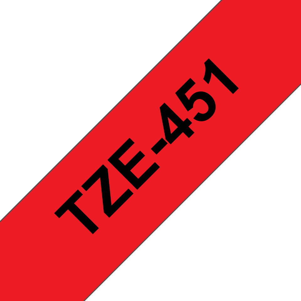 Brother TZE-451 label-making tape Black on red TZ