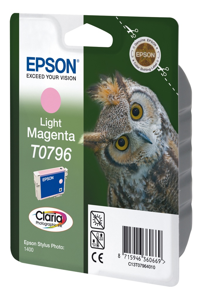 Epson Owl Singlepack Light Magenta T0796 Claria Photographic Ink