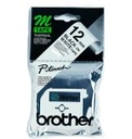Brother Labelling Tape - 12mm, Black/White, Blister label-making tape M