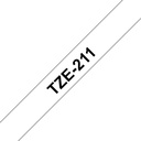 Brother TZe-211 label-making tape Black on white