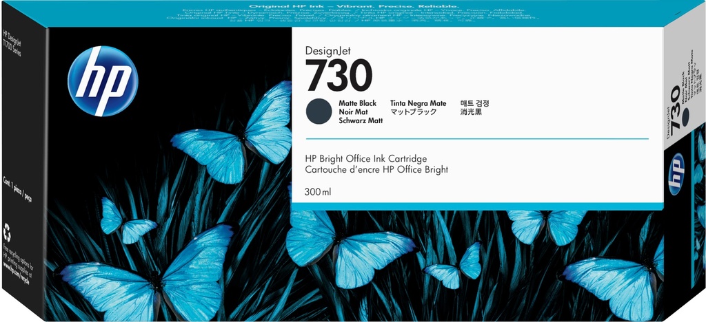 HP 730 300-ml Matte Black DesignJet Ink Cartridge