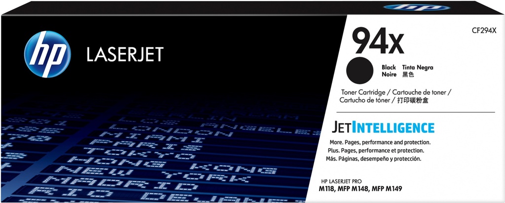 HP 94X High Yield Black Original LaserJet Toner Cartridge