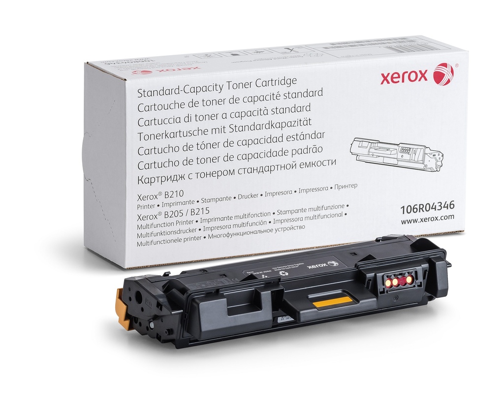 Xerox Genuine ® B205 Multifunction Printer​/​B210 Printer​/​B215 Multifunction Printer Black Standard capacity Toner Cartridge (1500 Pages) - 106R04346