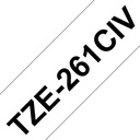 Brother TZE261CIV label-making tape Black on white
