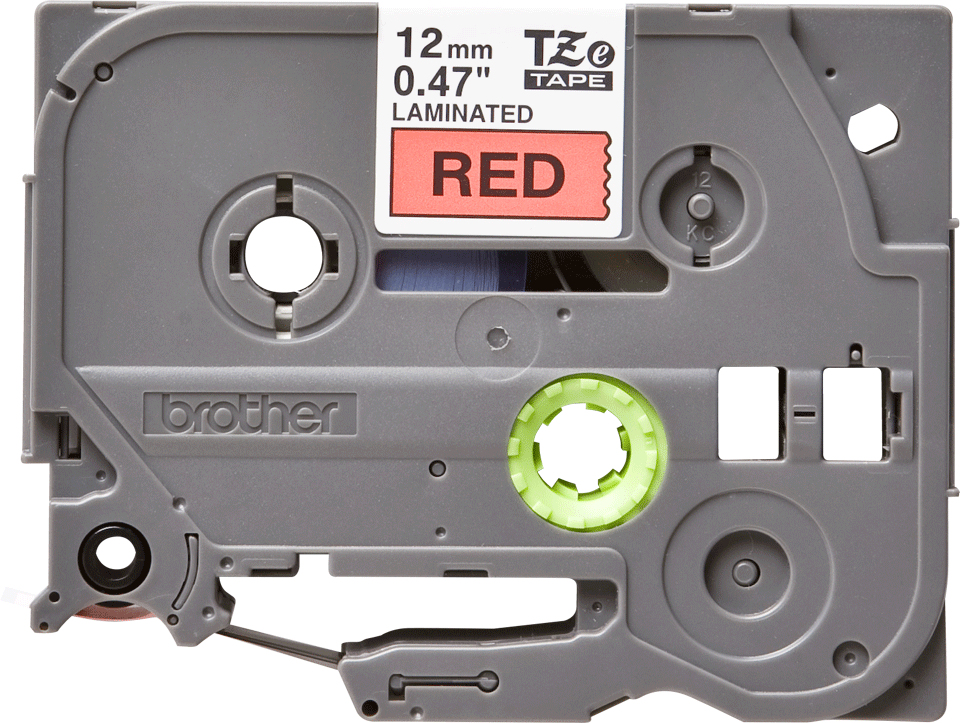 Brother TZE-431 label-making tape Black on red