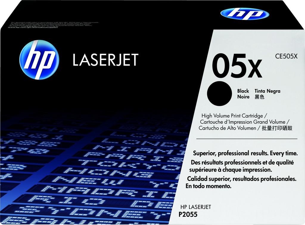 HP 05X High Yield Black Original LaserJet Toner Cartridge CE505X