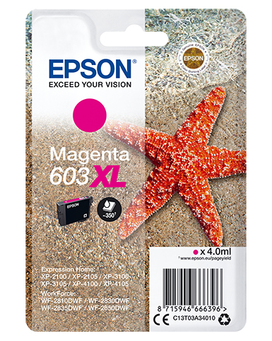 Epson C13T03A34010 ink cartridge 1 pc(s) Original High (XL) Yield Magenta