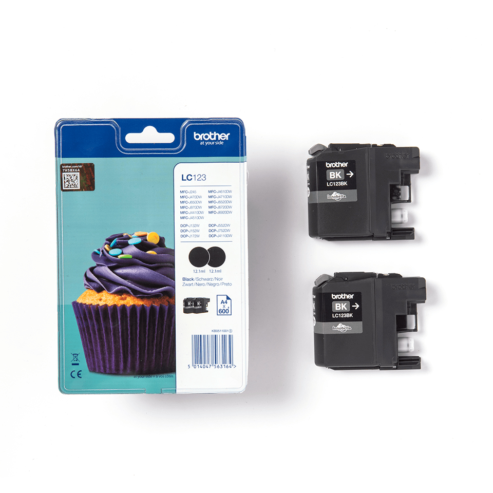 Brother LC-123BKBP2 ink cartridge 2 pc(s) Original Black