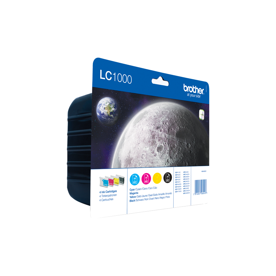 Brother LC-1000VALBPDR ink cartridge Original Black, Cyan, Magenta, Yellow