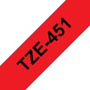 Brother TZE-451 label-making tape Black on red TZ