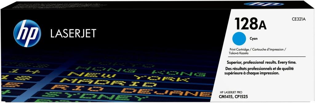HP 128A Cyan Original LaserJet Toner Cartridge