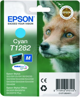 Epson Fox Singlepack Cyan T1282 DURABrite Ultra Ink
