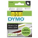 Dymo 45808|S0720880 Étiquettes DirectLabel noire sur jaune 19mm x 7m pour Dymo D1 6-19mm/6-24mm/400 Duo
