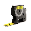 Dymo 45808|S0720880 Étiquettes DirectLabel noire sur jaune 19mm x 7m pour Dymo D1 6-19mm/6-24mm/400 Duo