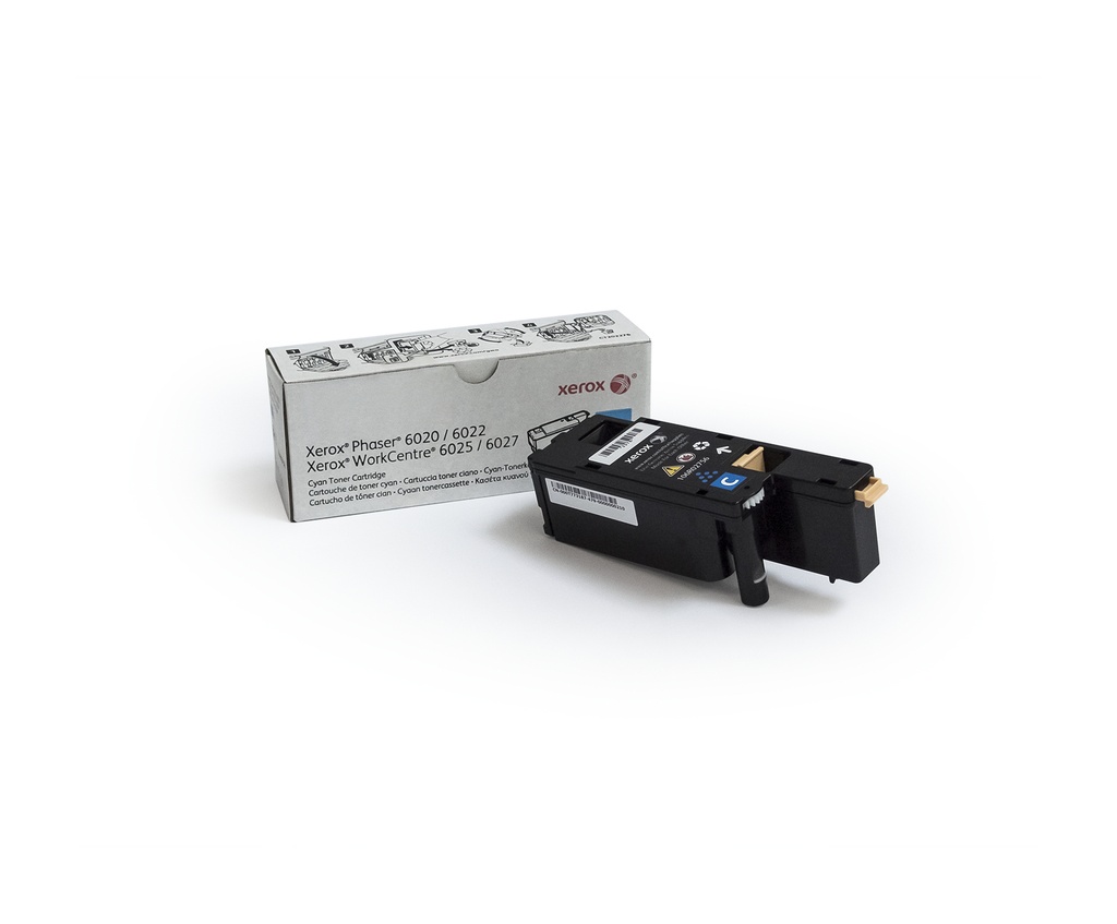 Xerox Genuine Phaser® 6020​/​6022, WorkCentre® 6025​/​6027 Cyan Standard capacity Toner Cartridge (1000 Pages) - 106R02756