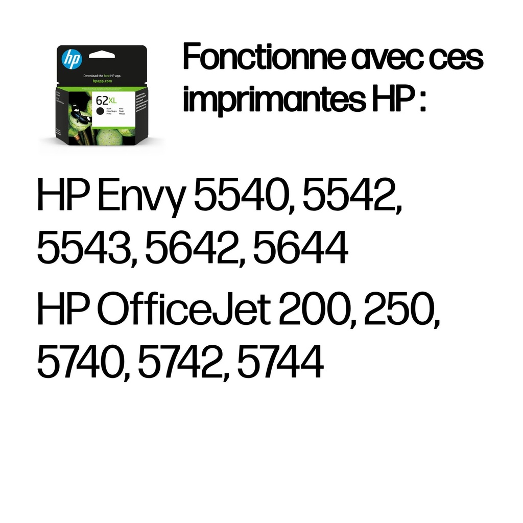 HP 62XL High Yield Black Original Ink Cartridge
