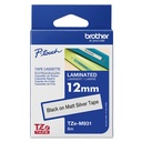 Brother TZE-M931 DirectLabel noire sur argenté mat 12mm x 8m pour Brother P-Touch TZ 3.5-18mm/6-12mm/6-18mm/6-24mm/6-36mm
