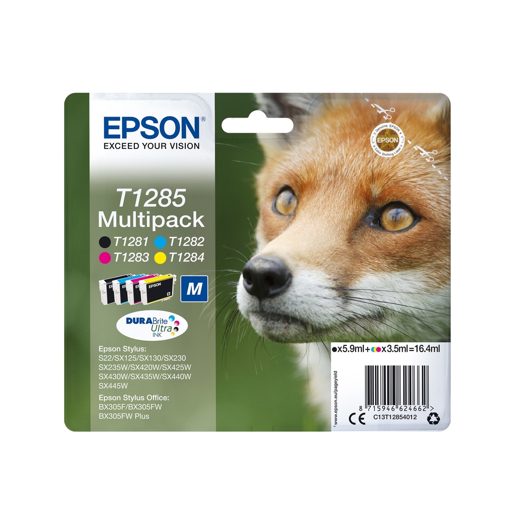 Epson C13T12834012/T1283 Cartouche d'encre magenta, 140 Feuilles 3,5ml pour Epson Stylus S 22/SX 235 W/SX 420/SX 430 W