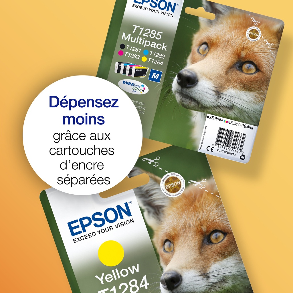 Epson C13T12834012/T1283 Cartouche d'encre magenta, 140 Feuilles 3,5ml pour Epson Stylus S 22/SX 235 W/SX 420/SX 430 W