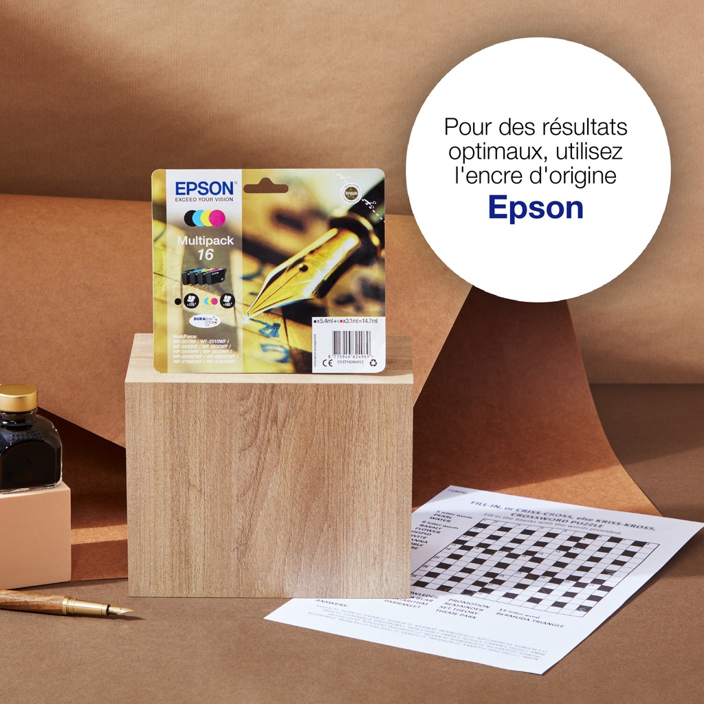 Epson C13T16234012/16 Cartouche d'encre magenta, 165 Feuilles 3,1ml pour Epson WF 2010/2660/2750
