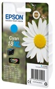 Epson C13T18124012/18XL Cartouche d'encre cyan haute capacité, 450 Feuilles 6,6ml pour Epson XP 30