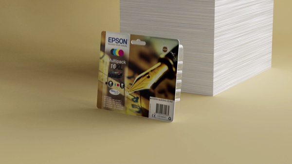Epson C13T16224012/16 Cartouche d'encre cyan, 165 Feuilles 3,1ml pour Epson WF 2010/2660/2750