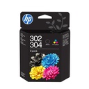 HP 302/304 Tri-color/Black Ink Crtg 2-Pk ink cartridge