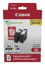 Canon 6204C005/PG-585XL/CL-586XL Cartouche d'encre multi pack haute capacité noire + couleur XL + Papier photo GP-501, 2x300 Pages ISO/IEC 19752 UE2 pour Canon Pixma TS 7650