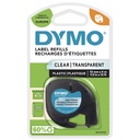 Dymo 12267|S0721530 Étiquettes DirectLabel Polyester Transparent 12mm x 4m pour Dymo LetraTag