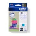 Brother LC-221C - Cartouche d'encre cyan, 260 pages