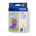 Brother LC-221Y - Cartouche d'encre jaune, 260 pages