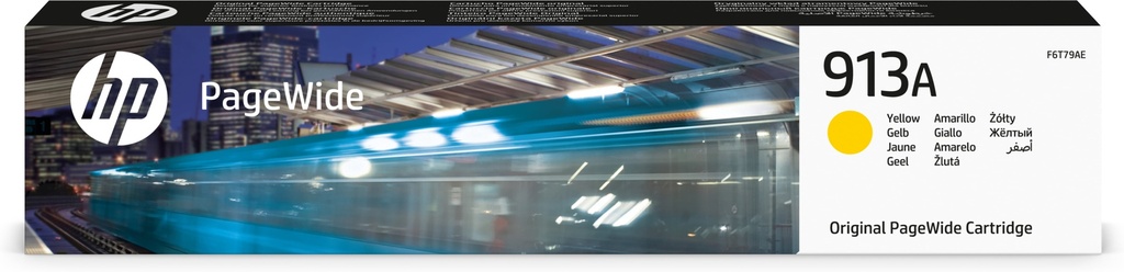 HP F6T79AE/913A Cartouche d'encre jaune, 3.000 Pages ISO/IEC 24711 38ml pour HP PageWide P 55250/Pro 352/Pro 452/Pro 477