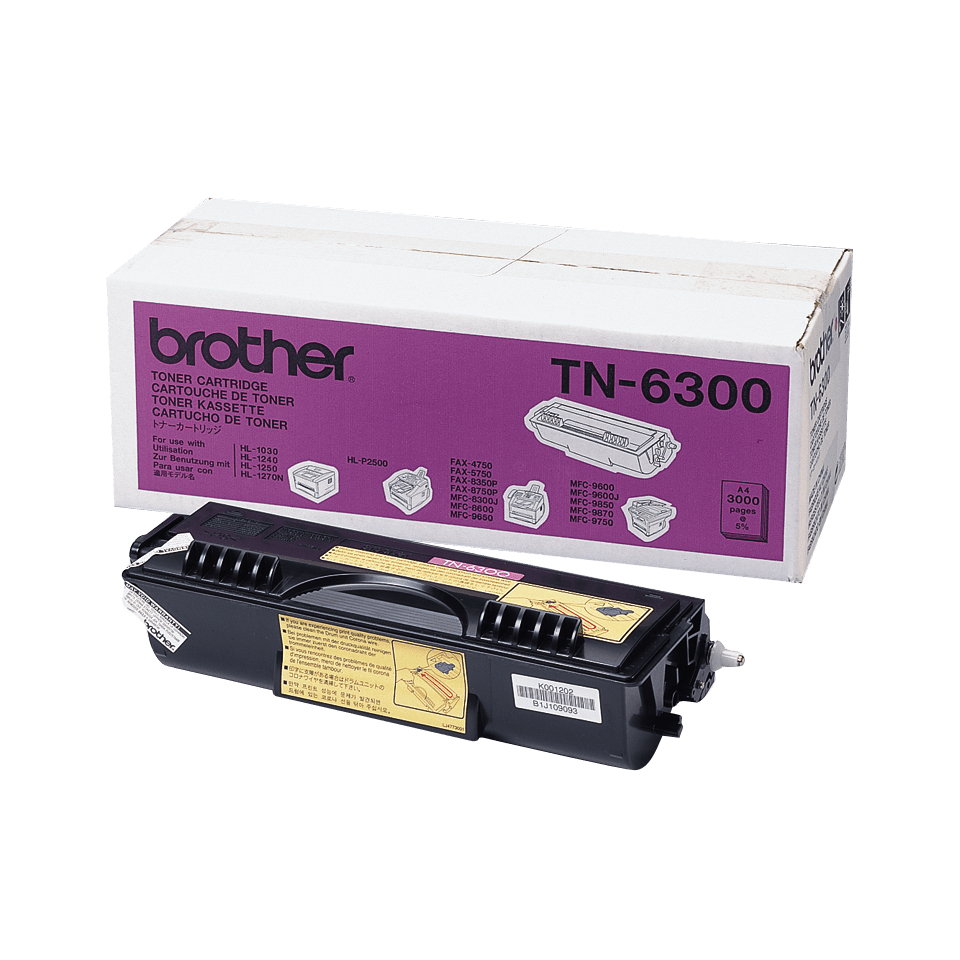 Brother TN-6300 Kit toner, 3.000 Pages pour Brother HL-1030
