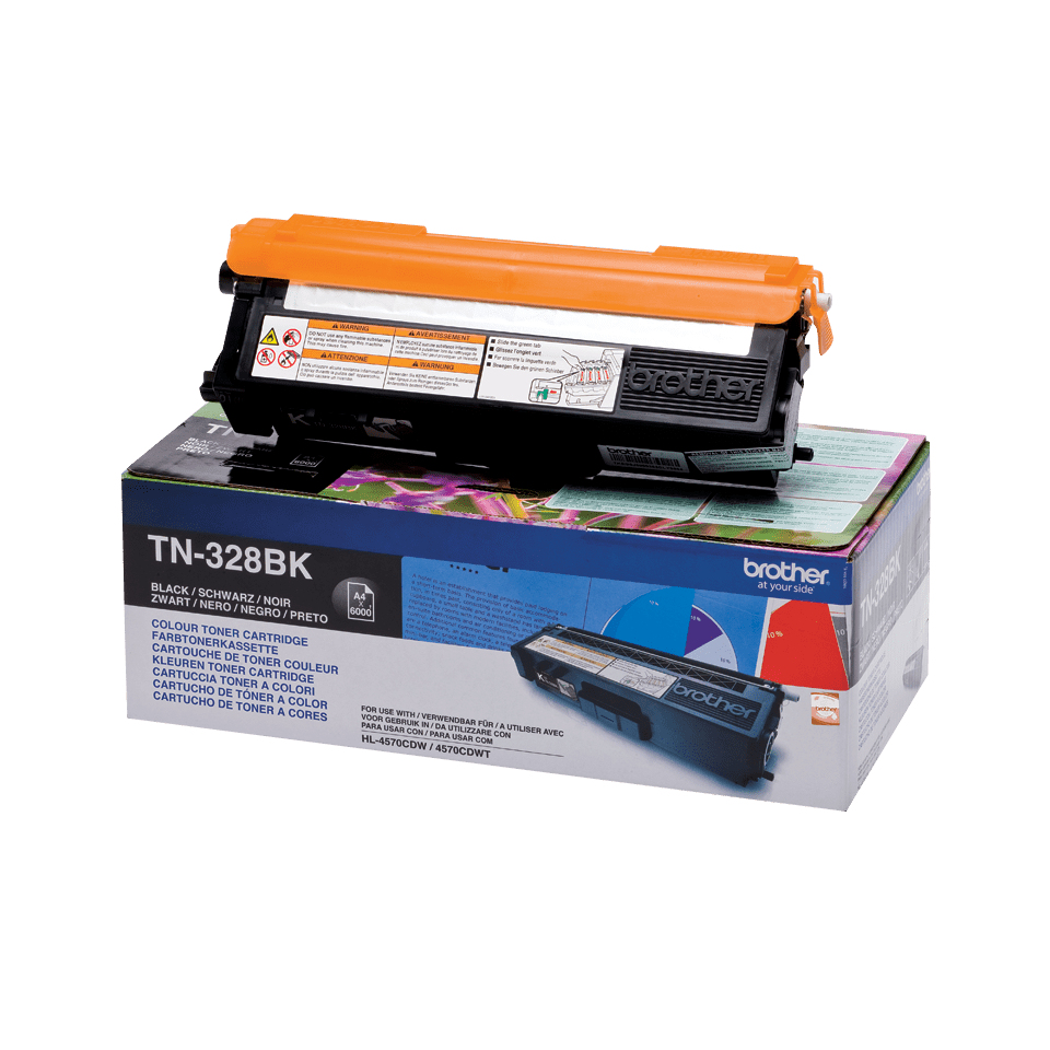 Brother TN-328BK Toner noir extra haute capacité, 6.000 Pages ISO/IEC 19798 pour Brother HL-4570