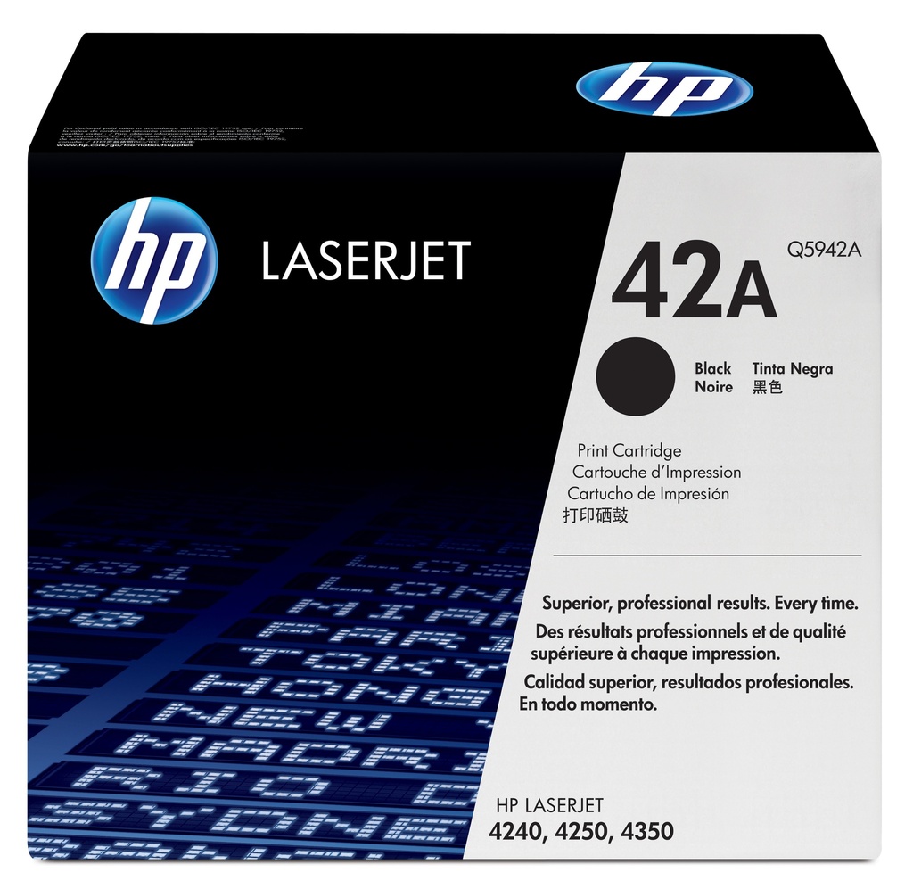 HP Q5942A/42A Cartouche toner noir, 10.000 Pages ISO/IEC 19752 pour HP LaserJet 4240/4250
