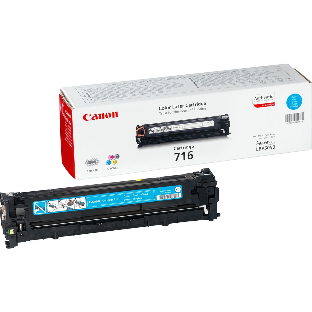 Canon 1979B002/716C Cartouche toner cyan, 1.500 Pages/5% pour Canon LBP-5050
