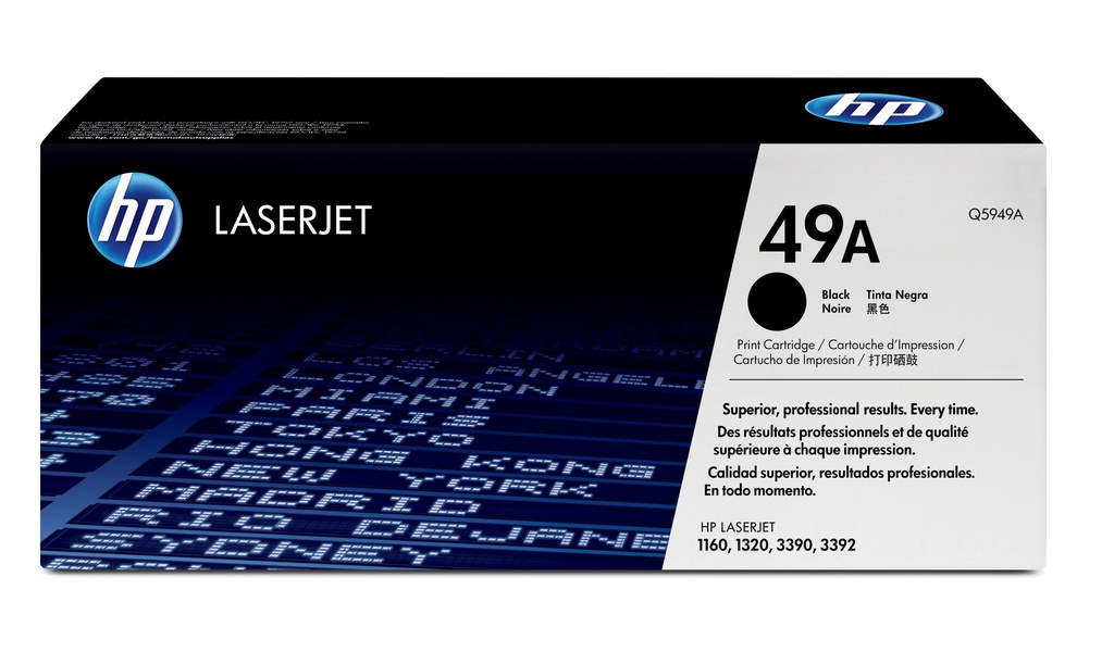 HP Q5949A/49A Cartouche toner noir, 2.500 Pages ISO/IEC 19752 pour Canon LBP-3300/HP LaserJet 1120