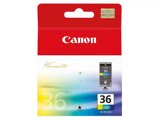 Canon 1511B001/CLI-36 Cartouche d'encre couleur, 249 Pages ISO/IEC 24711 12ml pour Canon Pixma IP 100/Mini 260