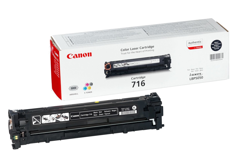 Canon 1980B002/716BK Cartouche toner noir, 2.300 Pages/5% pour Canon LBP-5050