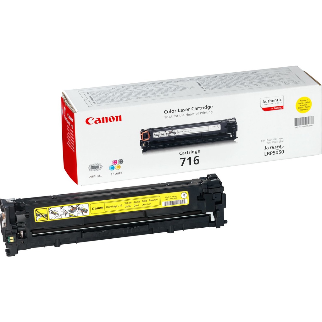 Canon 1977B002/716Y Cartouche toner jaune, 1.500 Pages/5% pour Canon LBP-5050