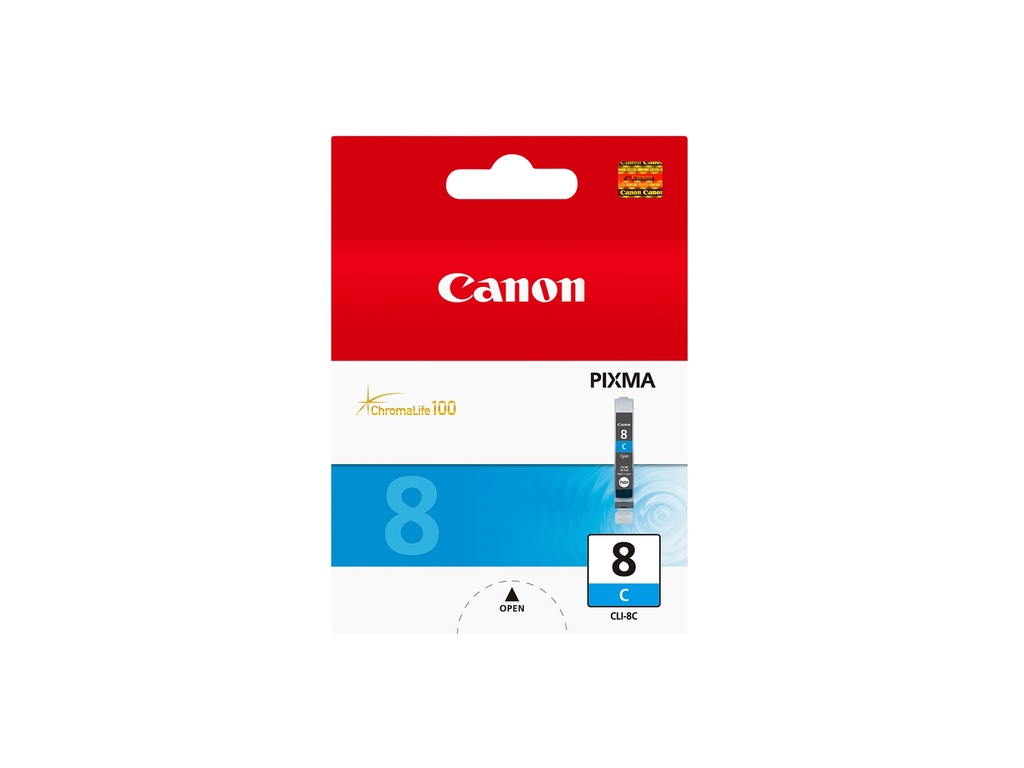 Canon 0621B001/CLI-8C Cartouche d'encre cyan, 420 Pages ISO/IEC 24711 13ml pour Canon Pixma IP 3300/4200/6600/MP 960/Pro 9000