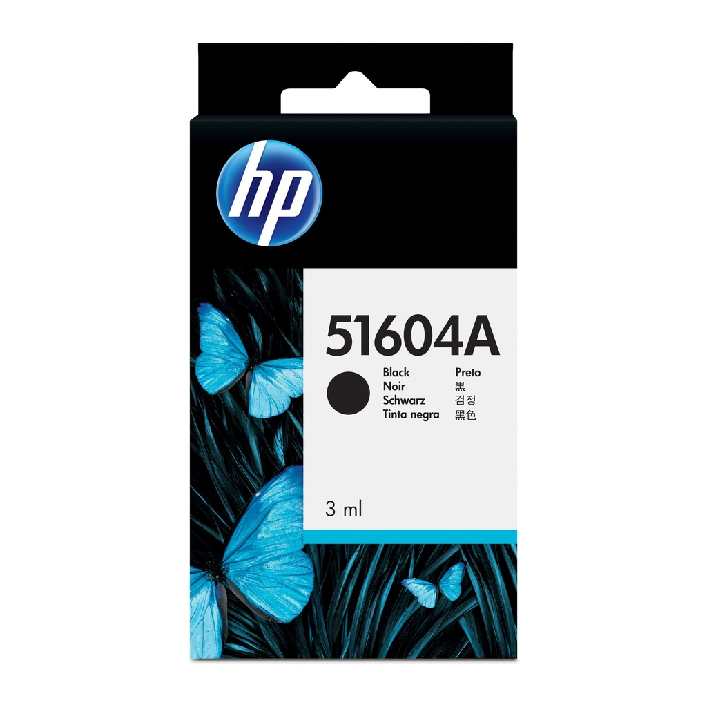 HP 51604A Cartouche à tête d'impression noire pour Papier normal, 500 Pages 3ml pour HP ThInkJet/Reiner Speed-i-Jet 798