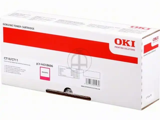 OKI 44318606 Toner magenta, 11.500 Feuilles/5% pour C 710 CDTN/DN/DTN/N/711 DTN/N/WT