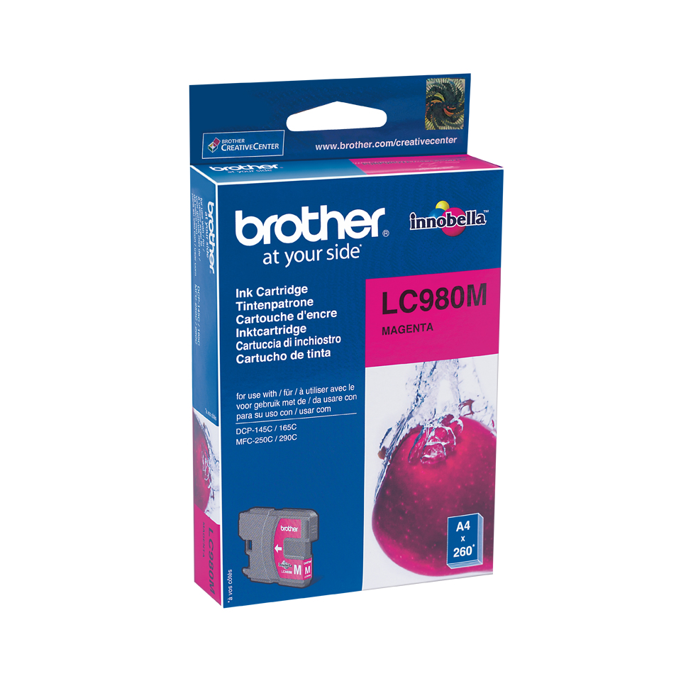Brother LC-980M Cartouche d'encre magenta, 260 Pages ISO/IEC 24711 5.5ml pour Brother DCP 145 C