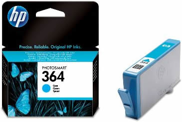 HP CB318EE/364 Cartouche d'encre cyan, 300 Pages ISO/IEC 24711 3ml pour HP PhotoSmart B 110/C 309/D 5460/Plus/Premium