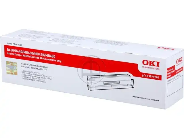 OKI 43979202 Kit toner, 7.000 Feuilles ISO/IEC 19752 pour B 420 DN/430 D/DN/440 DN/MB 460/470/480