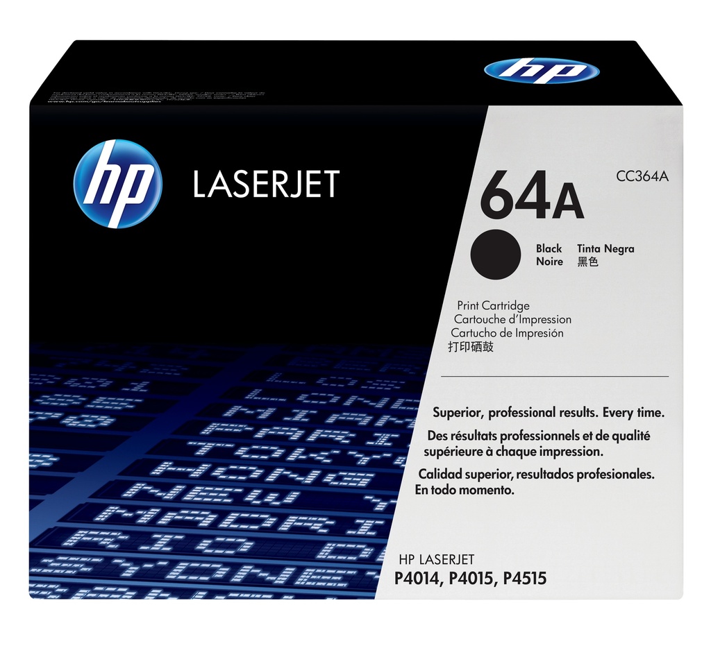 HP CC364A/64A Cartouche toner noir, 10.000 Pages ISO/IEC 19752 pour HP LaserJet P 4014/4015