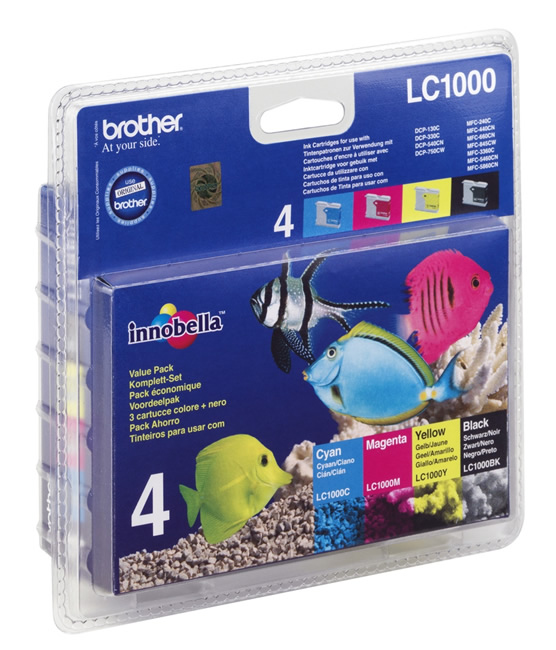 Brother LC-1000 Cyan Jaune Magenta Noir Originale