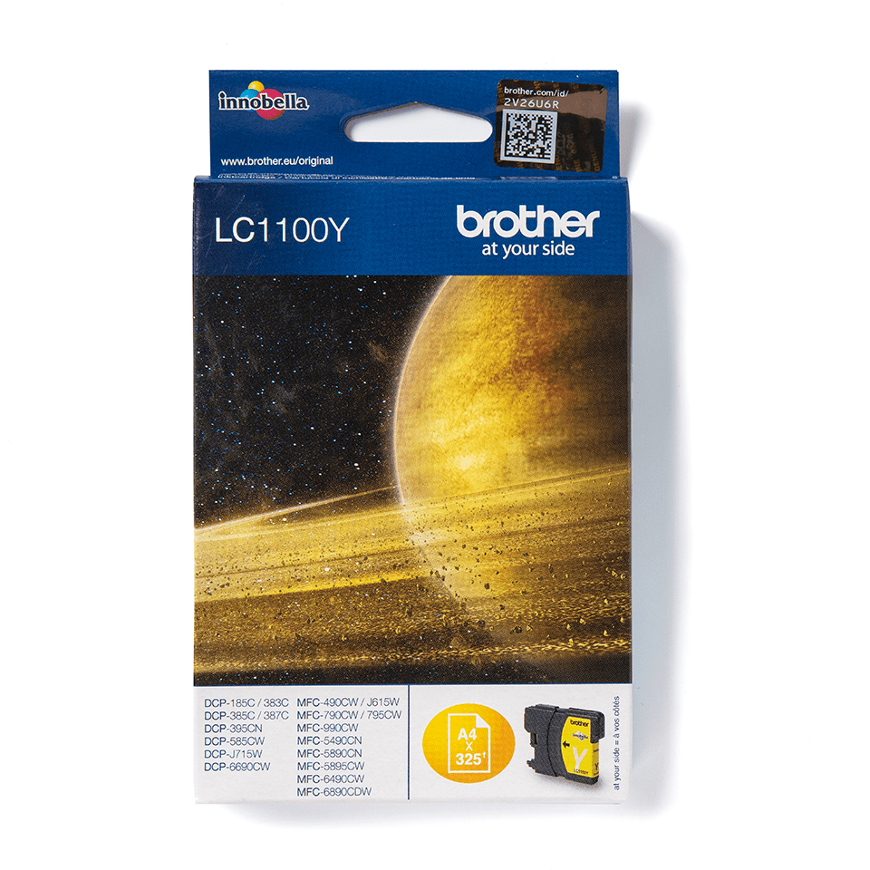Brother LC-1100Y Cartouche d'encre jaune, 325 Pages ISO/IEC 24711 5.5ml pour Brother DCP 185 C/MFC 6490 C