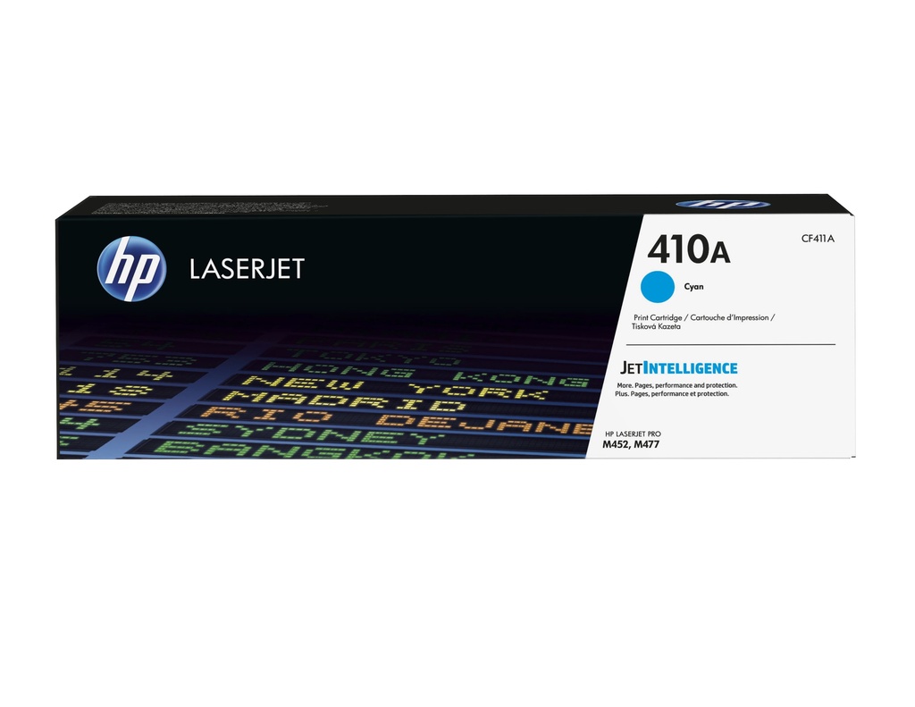 HP CF411A/410A Cartouche toner cyan, 2.300 Pages ISO/IEC 19798 pour HP Pro M 452
